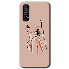 Realme 7 Çizim Silüet Baskılı Uyumlu Silikon Kılıf