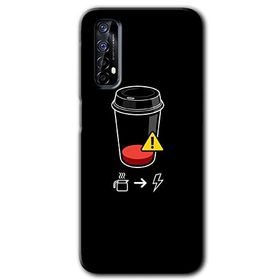 Realme 7 Coffee Battery Baskılı Uyumlu Silikon Kılıf