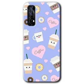 Realme 7 Coffee Cake Baskılı Uyumlu Silikon Kılıf