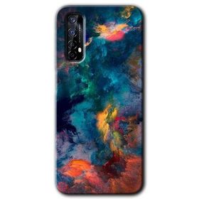Realme 7 Color Storm Baskılı Uyumlu Silikon Kılıf