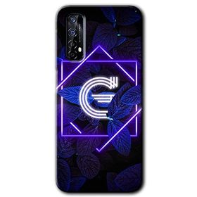 Realme 7 Dark Neon Yaprak G Harfi Baskılı Uyumlu Silikon Kılıf