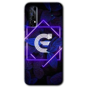 Realme 7 Dark Neon Yaprak G Harfi Baskılı Uyumlu Silikon Kılıf