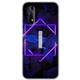 Realme 7 Dark Neon Yaprak I Harfi Baskılı Uyumlu Silikon Kılıf