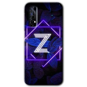 Realme 7 Dark Neon Yaprak Z Harfi Baskılı Uyumlu Silikon Kılıf