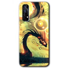 Realme 7 Digital Dragon Baskılı Uyumlu Silikon Kılıf