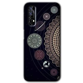 Realme 7 Gezegen Döngüsü Baskılı Uyumlu Silikon Kılıf