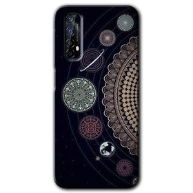Realme 7 Gezegen Döngüsü Baskılı Uyumlu Silikon Kılıf