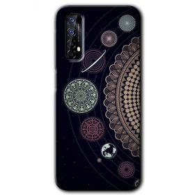 Realme 7 Gezegen Döngüsü Baskılı Uyumlu Silikon Kılıf