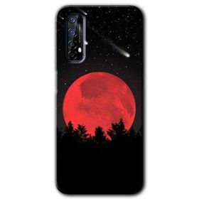 Realme 7 Kanlı Ay Baskılı Uyumlu Silikon Kılıf