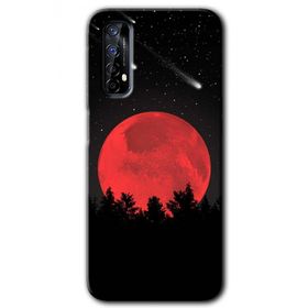 Realme 7 Kanlı Ay Baskılı Uyumlu Silikon Kılıf