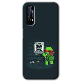 Realme 7 Kaplumbağa Avcısı Baskılı Uyumlu Silikon Kılıf