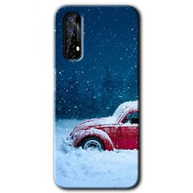 Realme 7 Karlı Vosvos Baskılı Uyumlu Silikon Kılıf