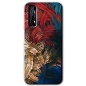 Realme 7 Karma Boyalar Baskılı Uyumlu Silikon Kılıf