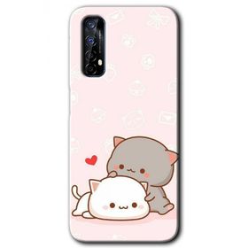 Realme 7 Kedi Aşkı Baskılı Uyumlu Silikon Kılıf