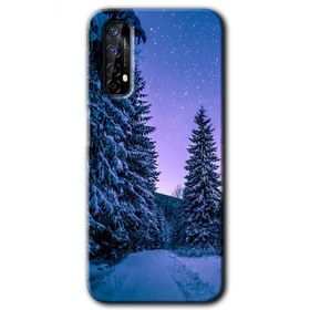 Realme 7 Kış Manzarası Baskılı Uyumlu Silikon Kılıf