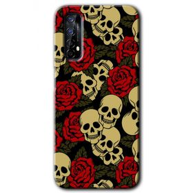 Realme 7 Kurukafa Aşk Baskılı Uyumlu Silikon Kılıf