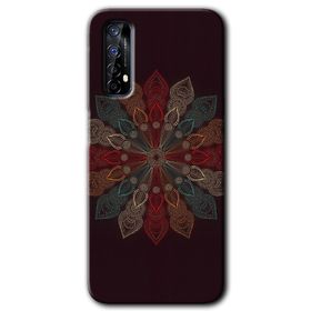 Realme 7 Mandala Flower Wal Baskılı Uyumlu Silikon Kılıf