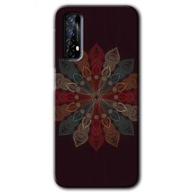 Realme 7 Mandala Flower Wal Baskılı Uyumlu Silikon Kılıf