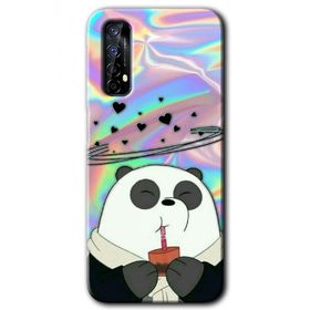 Realme 7 Milkshake Panda Baskılı Uyumlu Silikon Kılıf