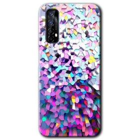 Realme 7 Mosaic Fragments Colorfull Baskılı Uyumlu Silikon Kılıf