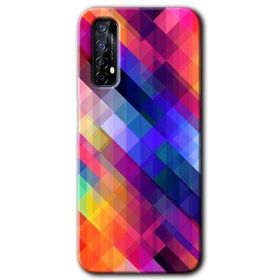Realme 7 Multi Oblique Baskılı Uyumlu Silikon Kılıf