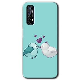Realme 7 Mutlu Kuşlar Baskılı Uyumlu Silikon Kılıf
