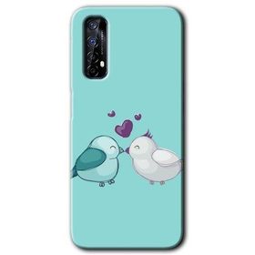 Realme 7 Mutlu Kuşlar Baskılı Uyumlu Silikon Kılıf