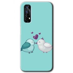 Realme 7 Mutlu Kuşlar Baskılı Uyumlu Silikon Kılıf