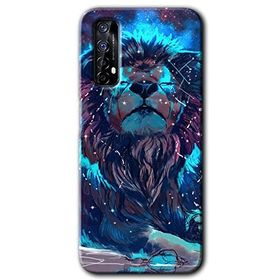 Realme 7 Neon Aslan Baskılı Uyumlu Silikon Kılıf