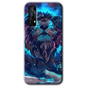 Realme 7 Neon Aslan Baskılı Uyumlu Silikon Kılıf
