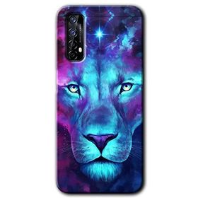 Realme 7 Neon Lion Baskılı Uyumlu Silikon Kılıf