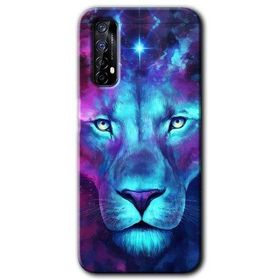 Realme 7 Neon Lion Baskılı Uyumlu Silikon Kılıf