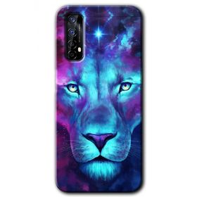Realme 7 Neon Lion Baskılı Uyumlu Silikon Kılıf