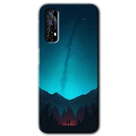 Realme 7 Night Fores Mount Baskılı Uyumlu Silikon Kılıf