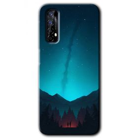 Realme 7 Night Fores Mount Baskılı Uyumlu Silikon Kılıf