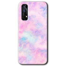 Realme 7 Pembe Duman Baskılı Uyumlu Silikon Kılıf