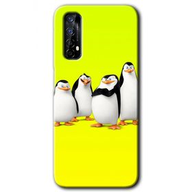Realme 7 Penguenler Baskılı Uyumlu Silikon Kılıf