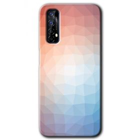 Realme 7 Polygon Graident 3 Baskılı Uyumlu Silikon Kılıf