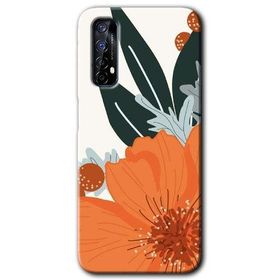 Realme 7 Portakal Çiçeği Baskılı Uyumlu Silikon Kılıf