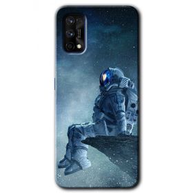 Realme 7 Pro Astronot Yalnızlığı Baskılı Uyumlu Silikon Kılıf