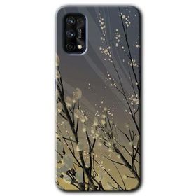 Realme 7 Pro Branches Flowers Baskılı Uyumlu Silikon Kılıf