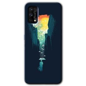 Realme 7 Pro City Bird Sky Baskılı Uyumlu Silikon Kılıf