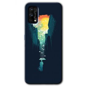 Realme 7 Pro City Bird Sky Baskılı Uyumlu Silikon Kılıf