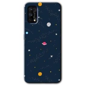Realme 7 Pro Çizim Gezegen Baskılı Uyumlu Silikon Kılıf