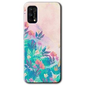 Realme 7 Pro Çizim Yapraklar Baskılı Uyumlu Silikon Kılıf