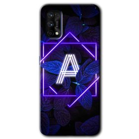 Realme 7 Pro Dark Neon Yaprak A Harfi Baskılı Uyumlu Silikon Kılıf