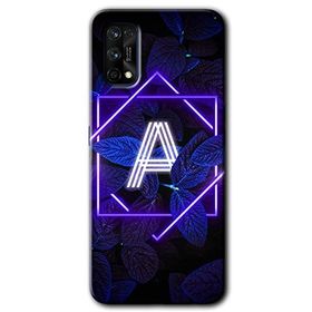 Realme 7 Pro Dark Neon Yaprak A Harfi Baskılı Uyumlu Silikon Kılıf
