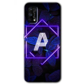 Realme 7 Pro Dark Neon Yaprak A Harfi Baskılı Uyumlu Silikon Kılıf