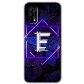 Realme 7 Pro Dark Neon Yaprak E Harfi Baskılı Uyumlu Silikon Kılıf