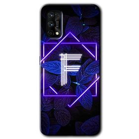 Realme 7 Pro Dark Neon Yaprak F Harfi Baskılı Uyumlu Silikon Kılıf